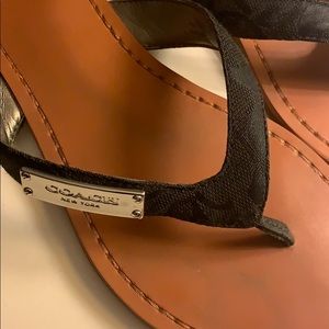 Coach Shoes - Coach signature logo thong sandals. Coach Shoes - Coach signature logo thong sandals.
